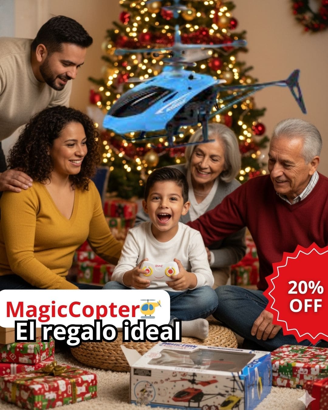 MagicCopter🚁- Helicóptero con control para niños