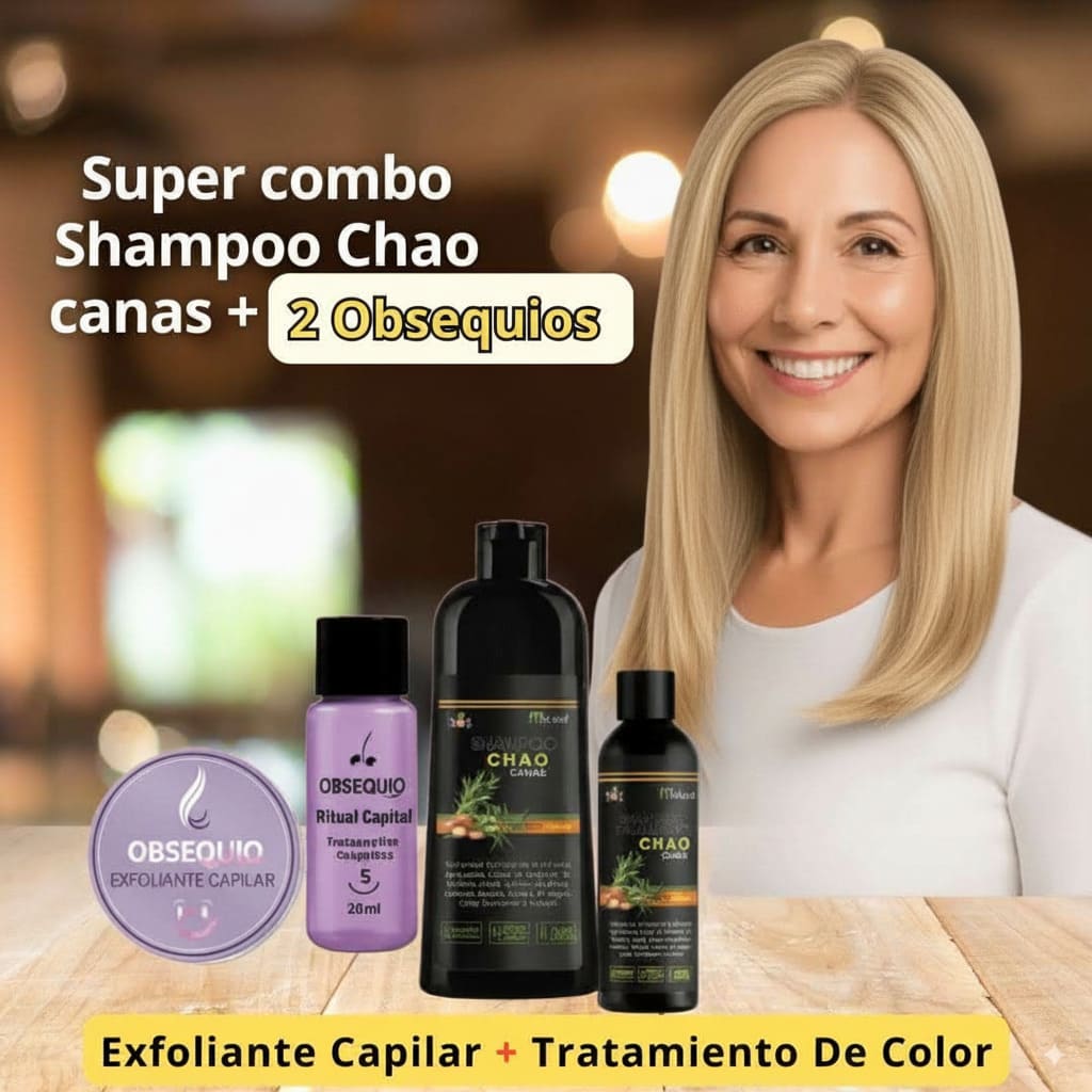 Super Combo Shampoo cubre canas y frizz🎁+ 2 obsequios