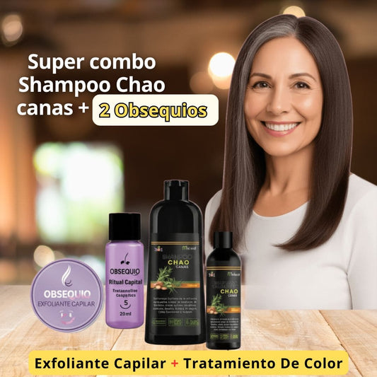 Super Combo Shampoo cubre canas y frizz🎁+ 2 obsequios
