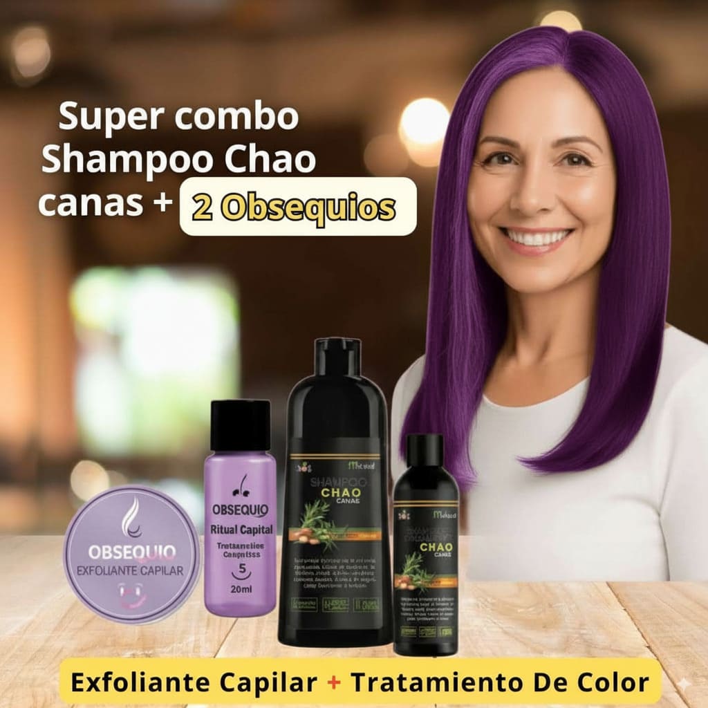 Super Combo Shampoo cubre canas y frizz🎁+ 2 obsequios
